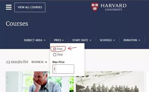 كورسات جامعة هارفارد المجانية